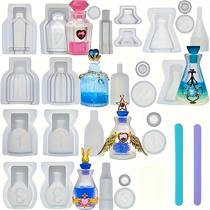 Resin Jewelry Kit - Satu Set 5 Cetakan Silikon Resin