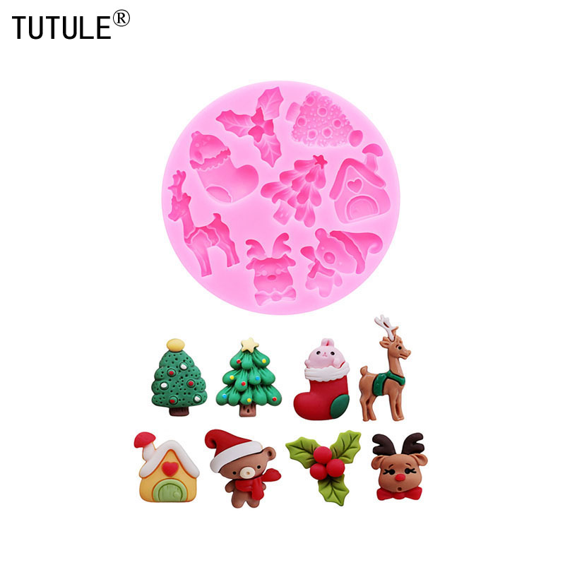 Resin Craft Material - Cetakan Silikon Seri Natal Pohon Natal