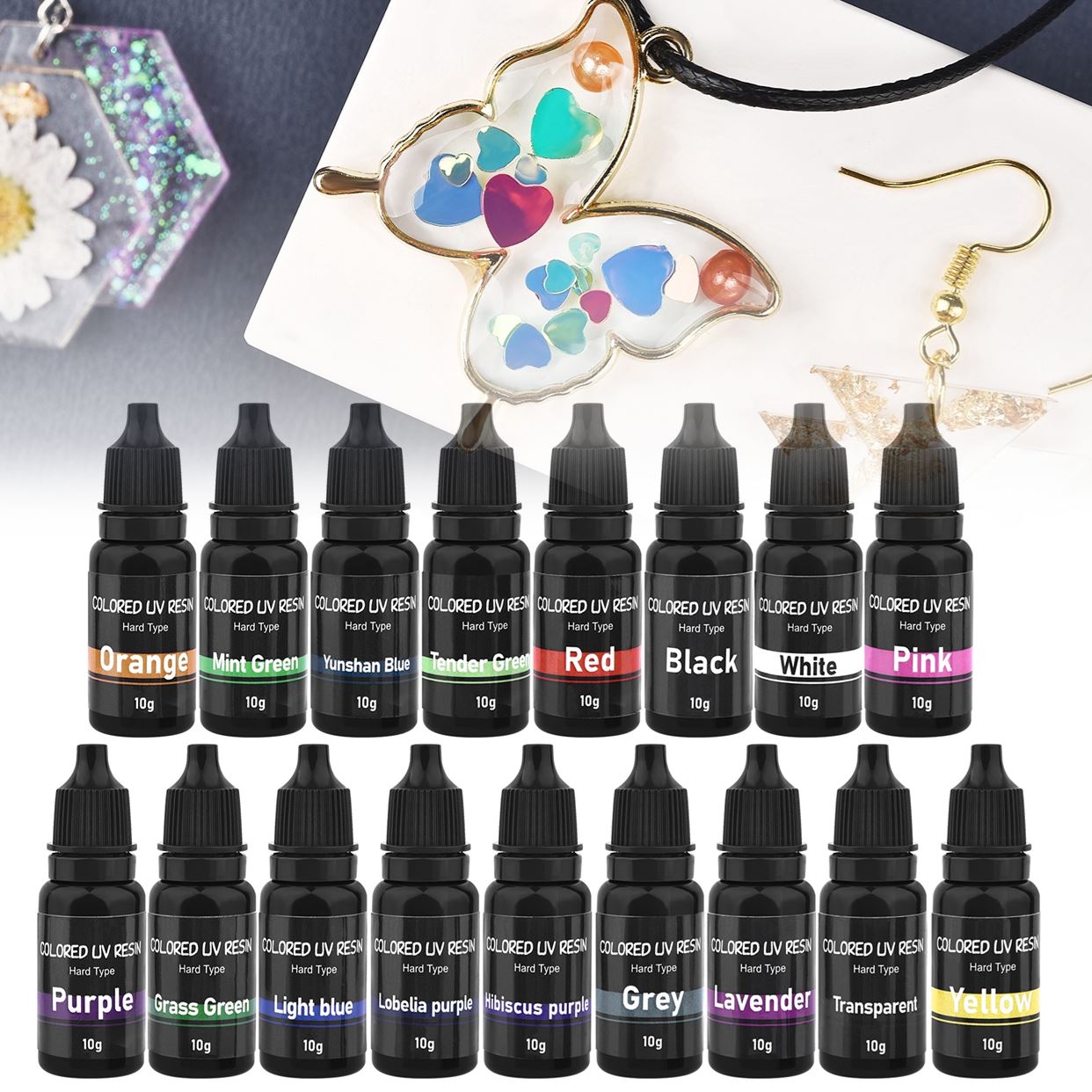 Epoxy Uv Resin Kit - Lem UV warna 10g lem Resin