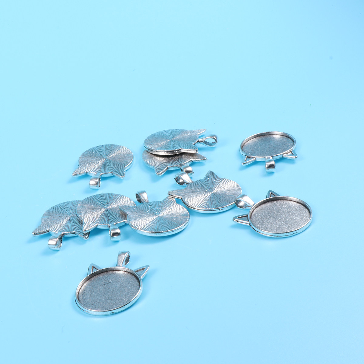 10 Buah Baki Liontin Bezel Tel - Resin Jewelry Kit ulasan dan harga
